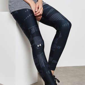 Under Armour HeatGear Armour Printed Leggings Black Gray Women's XS